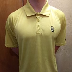 Men's Yellow Under Armour OU Polo